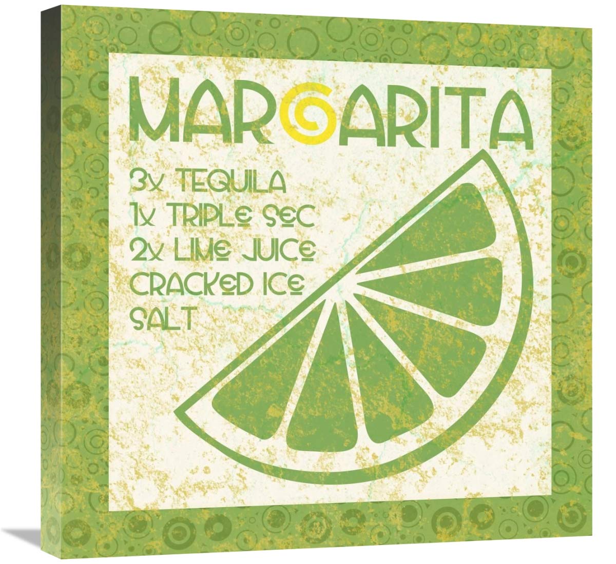 Cocktail Recipes - Margarita-Canvas Art-24x24”