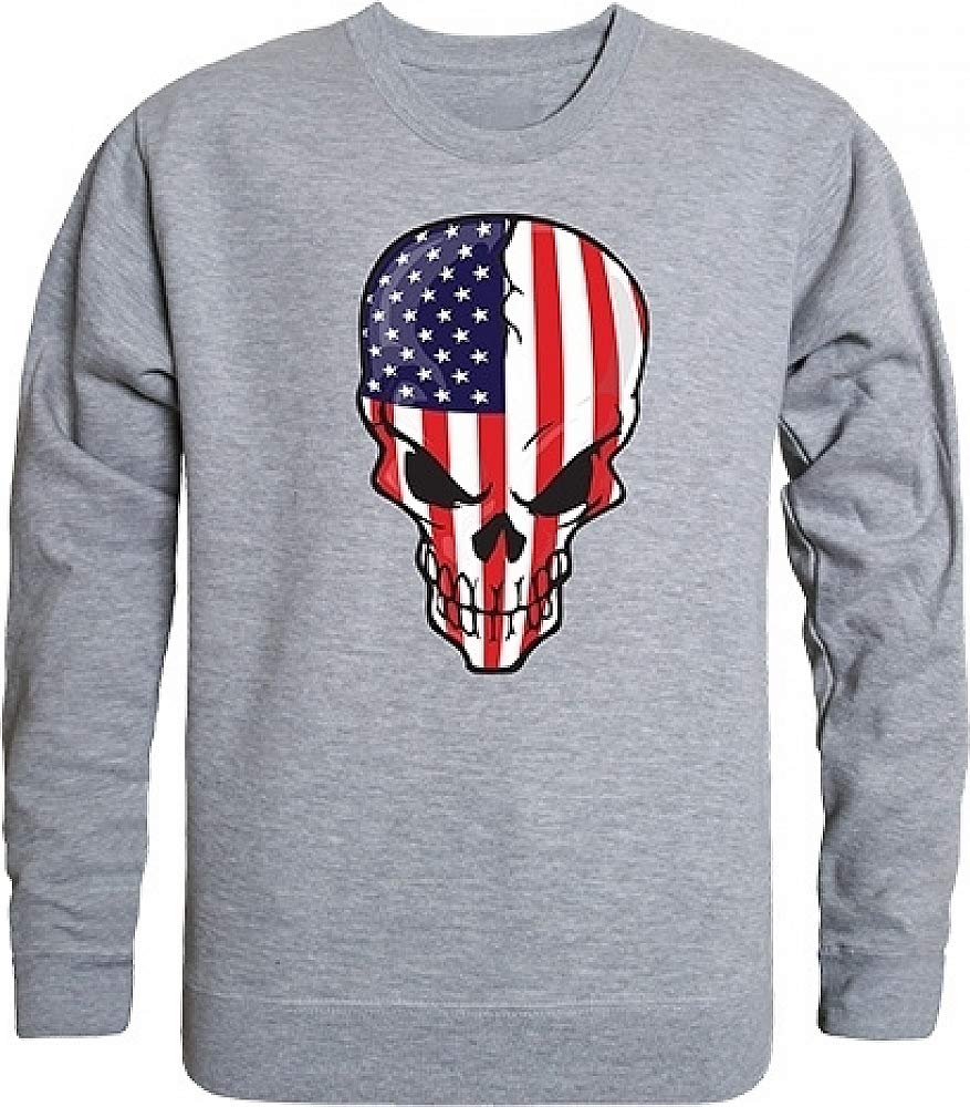 Graphic Crewneck, Skull Flag, H.Grey, S