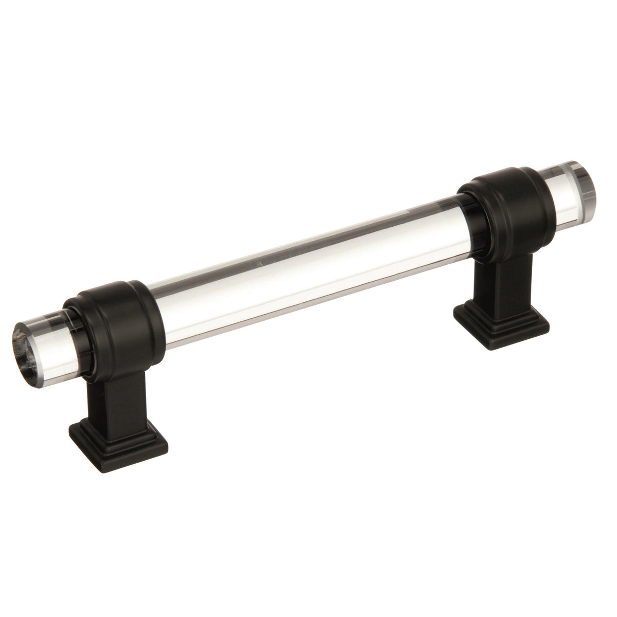 Amerock | Cabinet Pull | Clear/Black Bronze | 6-5/16 Inch (160 Mm) Center To Center | Glacio | 1 Pack | Drawer Pull | Drawer Han