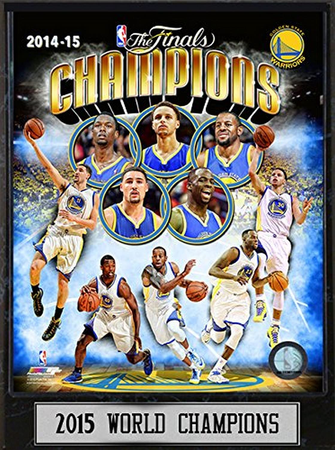 9x12 Plaque - 2015 NBA Champions Golden St. Warriors
