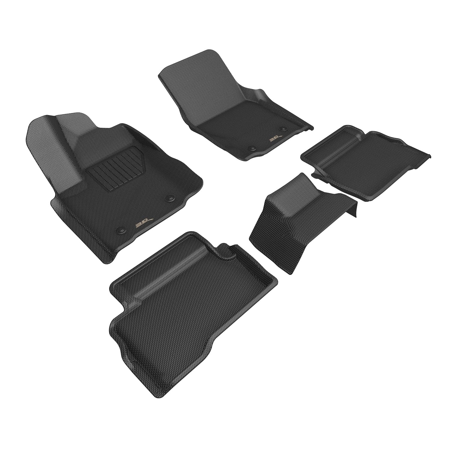 3D MAXpider Compatible with TOYOTA TACOMA HYBRID DOUBLE CAB 2024-2026 KAGU BLACK R1 R2