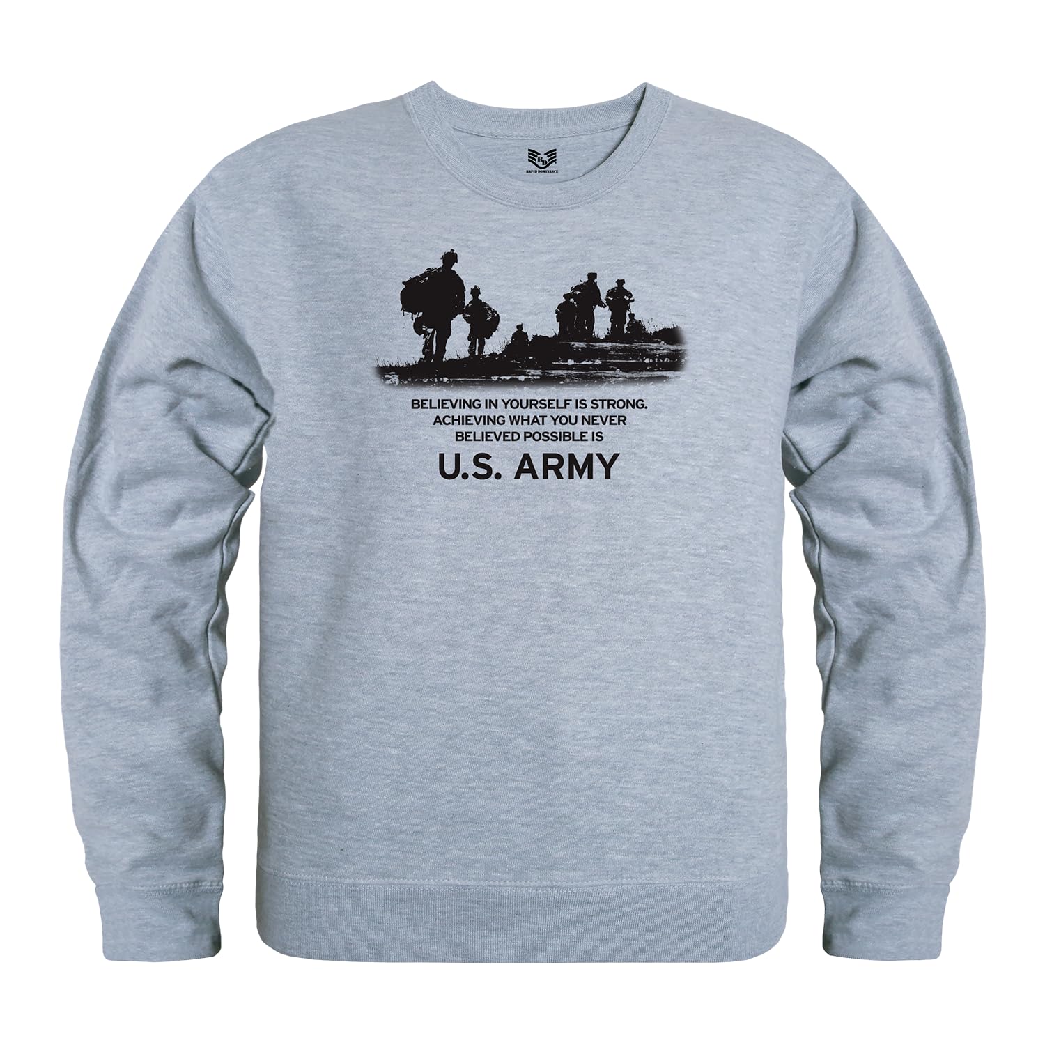 Graphic Crewneck, US Army 28, H.Gry, S