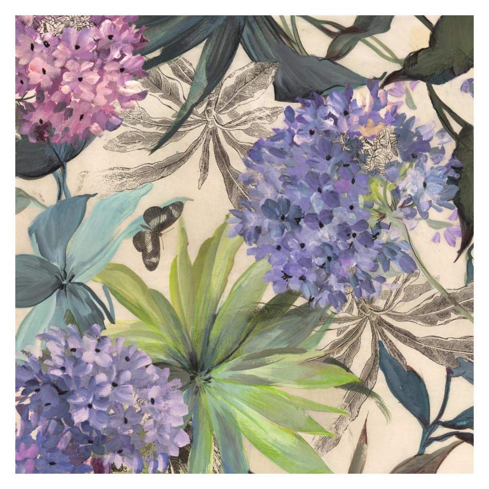 Lilac Hydrangeas-Paper Art-32x32”