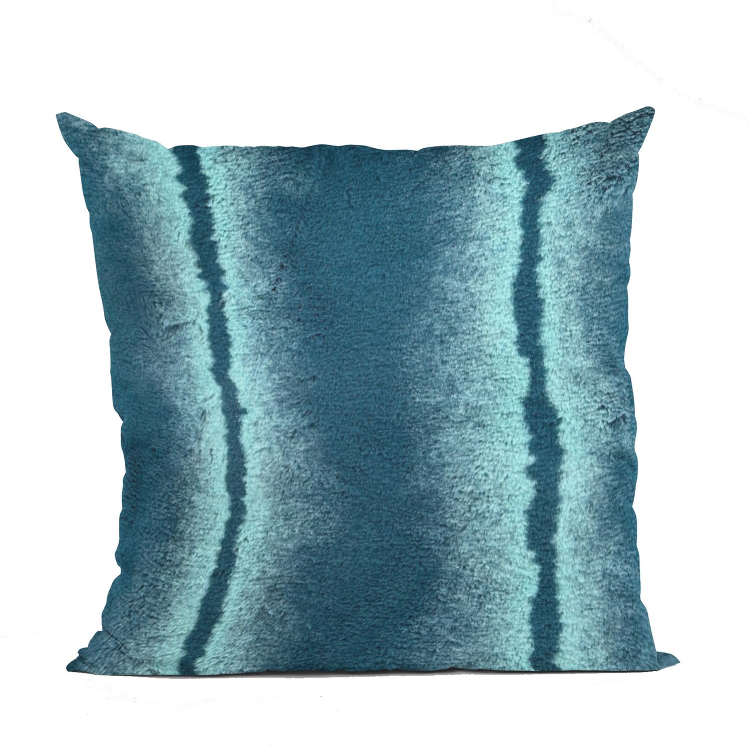 Plutus Teal Fluffy Fields Animal Faux Fur Luxury Throw Pillow - Double sided  20 x 20”