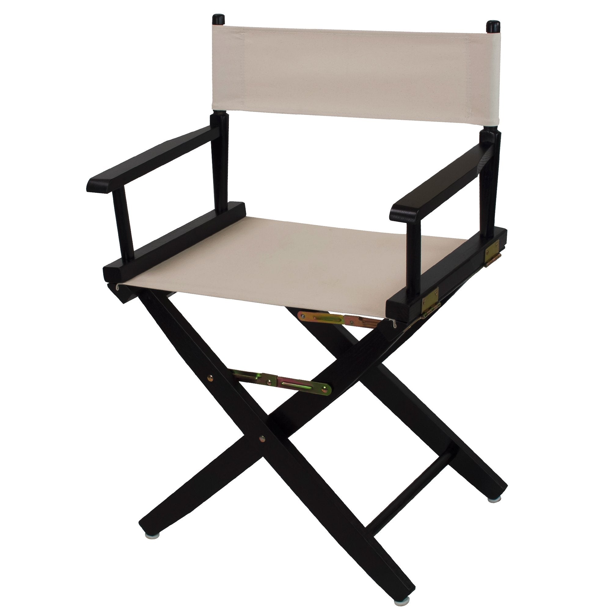 Extra-Wide Premium 18  Directors Chair Black Frame W/Natural Color Cover