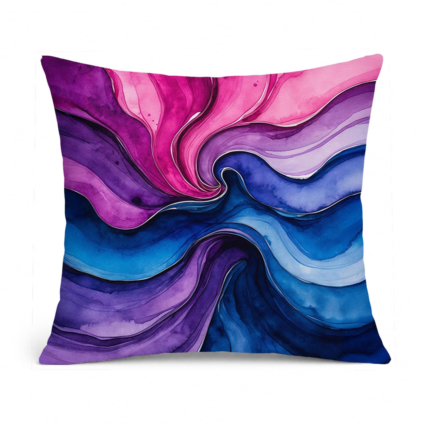 Carolines Treasures Bisexual Pride Throw Pillow Machine Washable, Indoor Outdoor Decorative Pillow for Couch, Bed or Patio, 14Hx14W