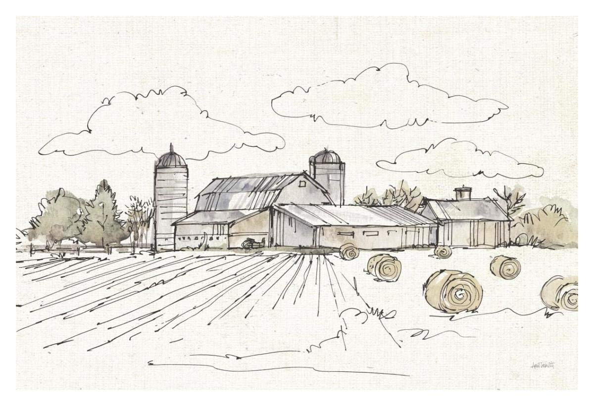Farm Memories II -Paper Art-38x26”