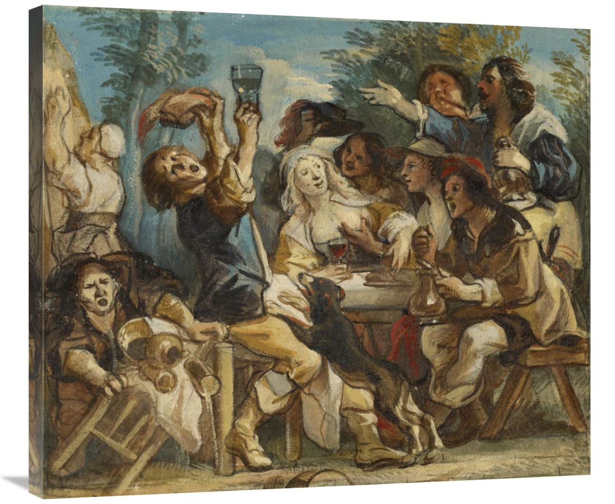 A Merry Company-Canvas Art-36x30.96”