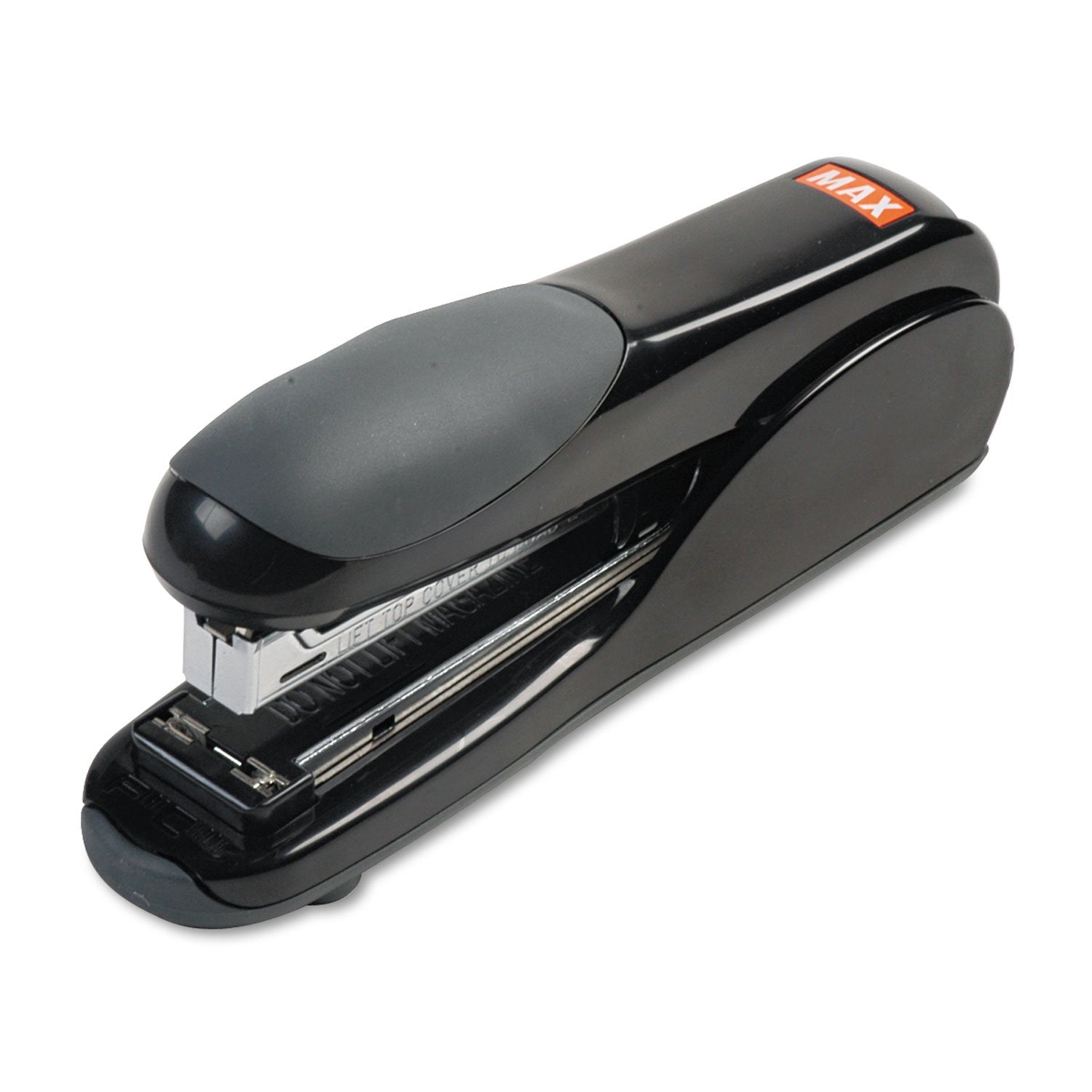 MAX Flat Clinch Full-strip Stapler - 30 of 20lb Paper Sheets Capacity - 210 Staple Capacity - Full Strip - 1/4 Staple Size - Black