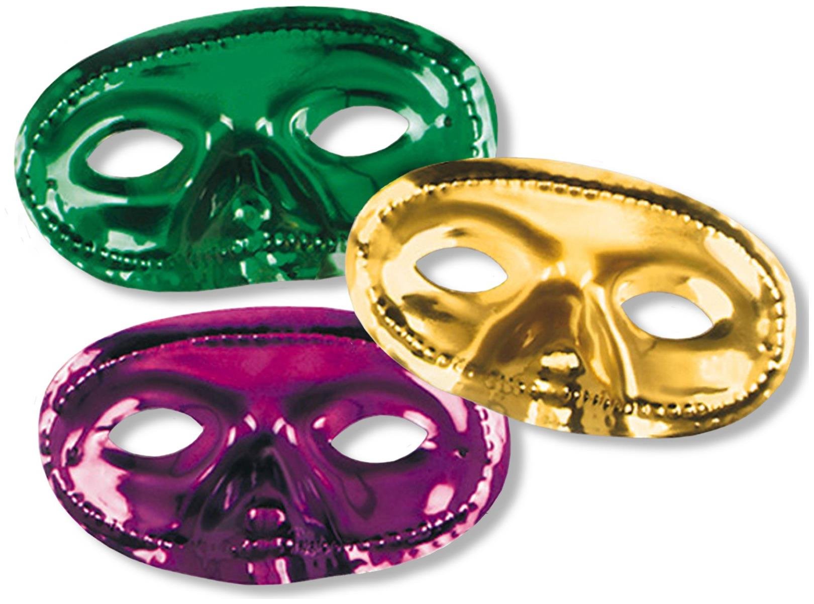 Metallic Half Masks (Pack of 24)