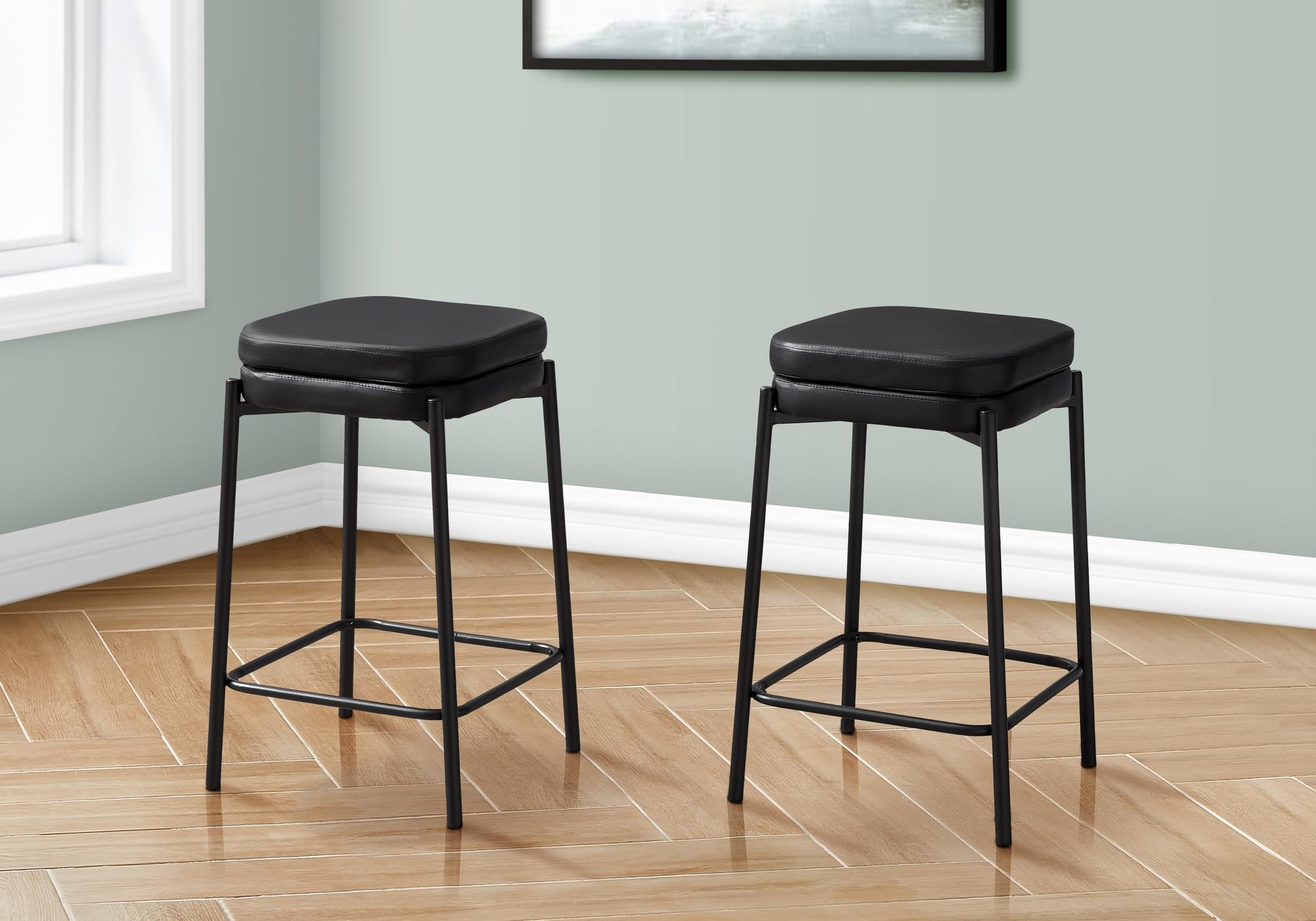 Barstool, Counter Height, Set Of 2, Kitchen