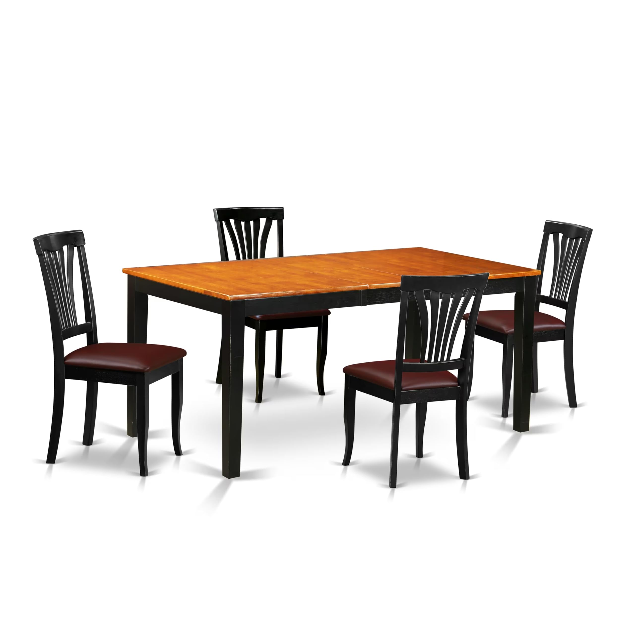 5  PC  Kitchen  Table  set-Dining  Table  and  4  Leather  Dining  Chairs