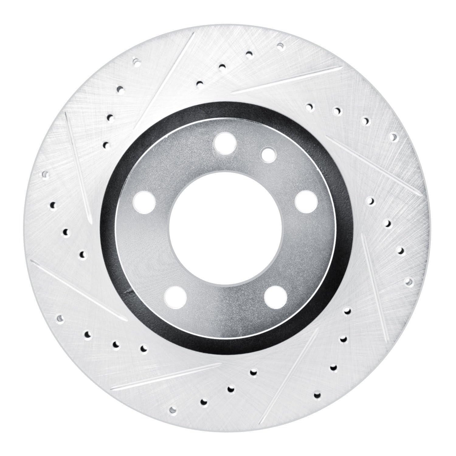 R1 Concepts Brake Rotor Drilled and Slotted Silver EDZ-31019L
