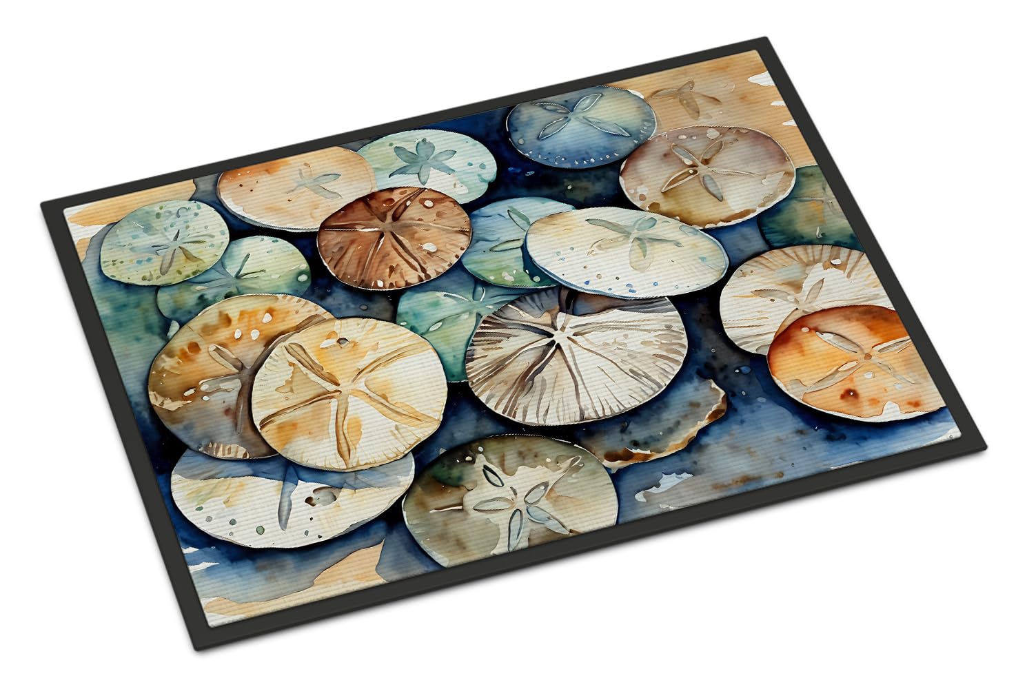 Carolines Treasures DAC2819JMAT Sand Dollars Doormat Front Door Mat Indoor Outdoor Rugs for Entryway, Non Slip Washable Low Pile, 24H X 36W