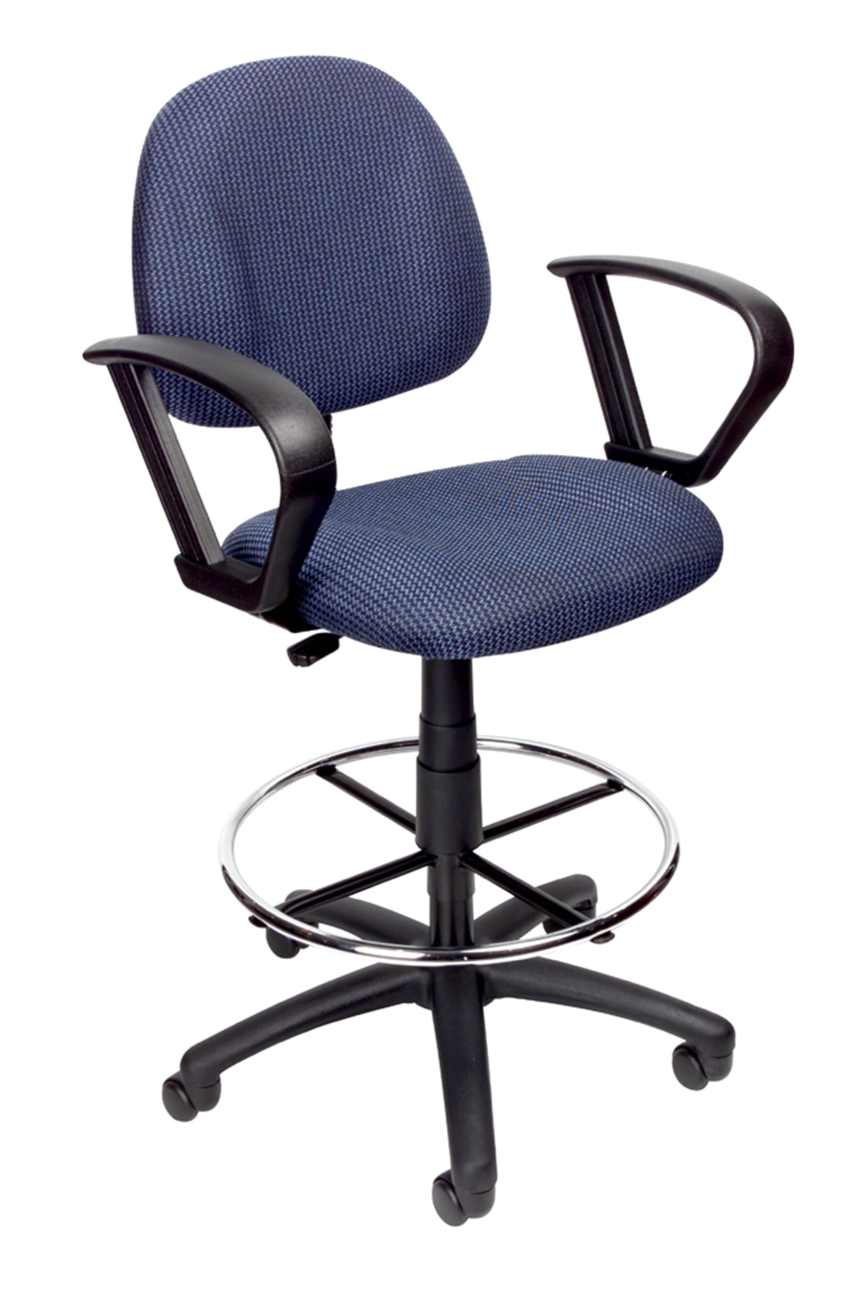 Boss Office Products Drafting Stool (B315-Be) W/Footring And Loop Arms