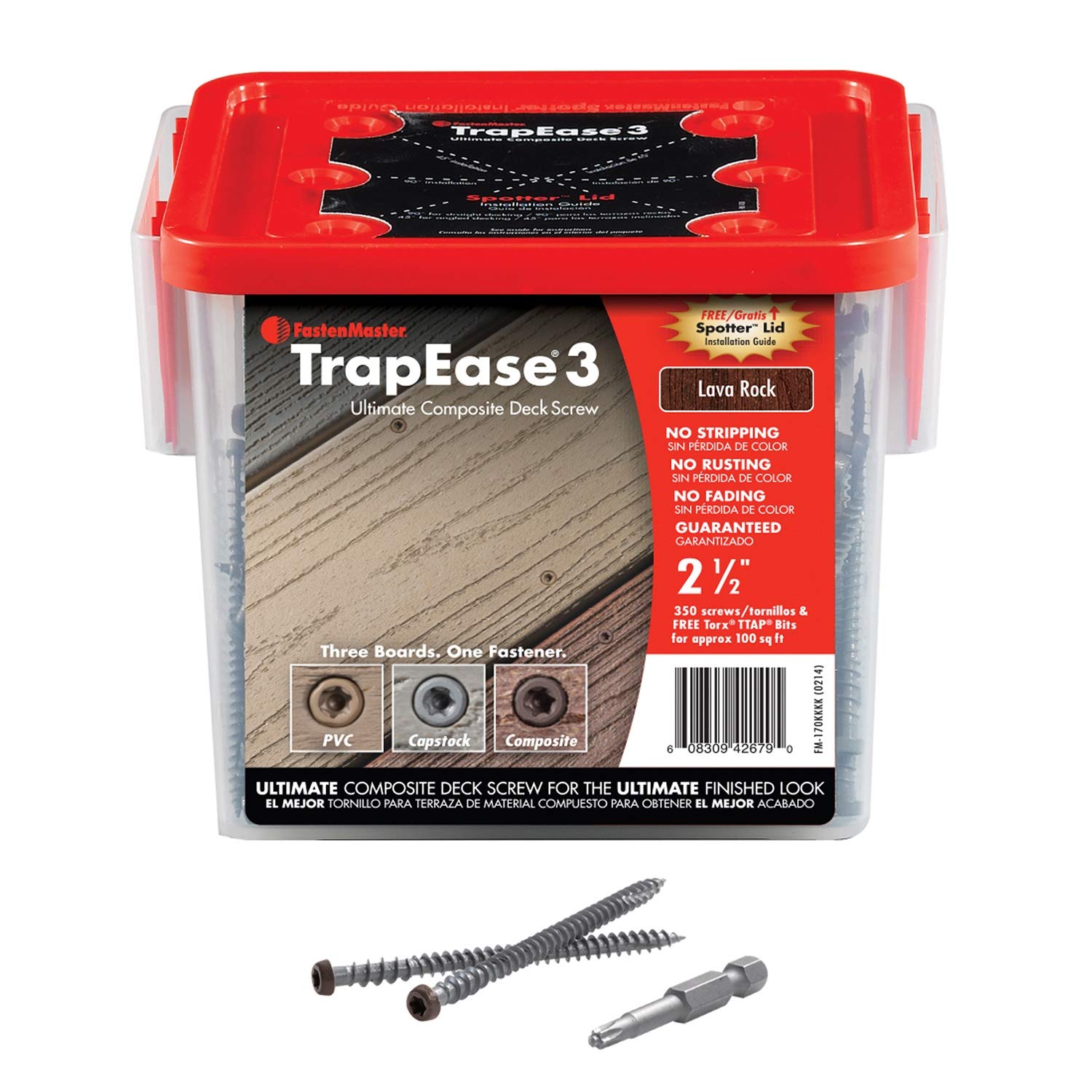 DECK SCREW COMP LVA ROCK (Pack of 1)