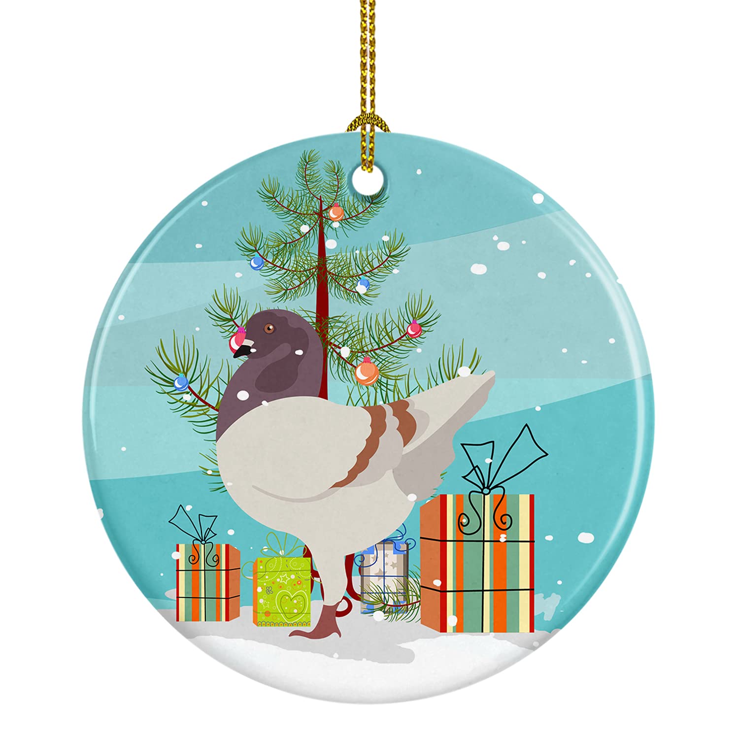 Carolines Treasures German Modena Pigeon Christmas Ceramic Ornament