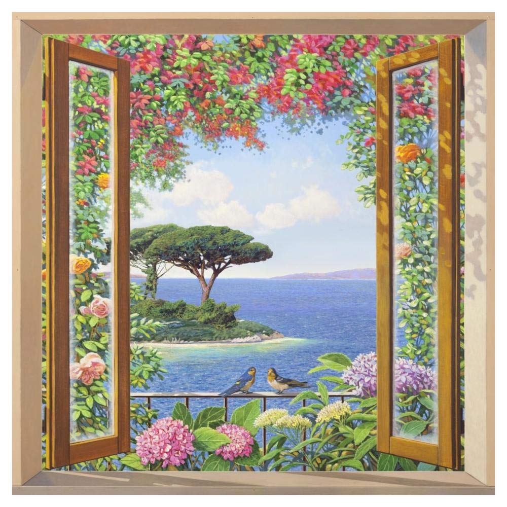 Sulla costa mediterranea-Paper Art-42x42”