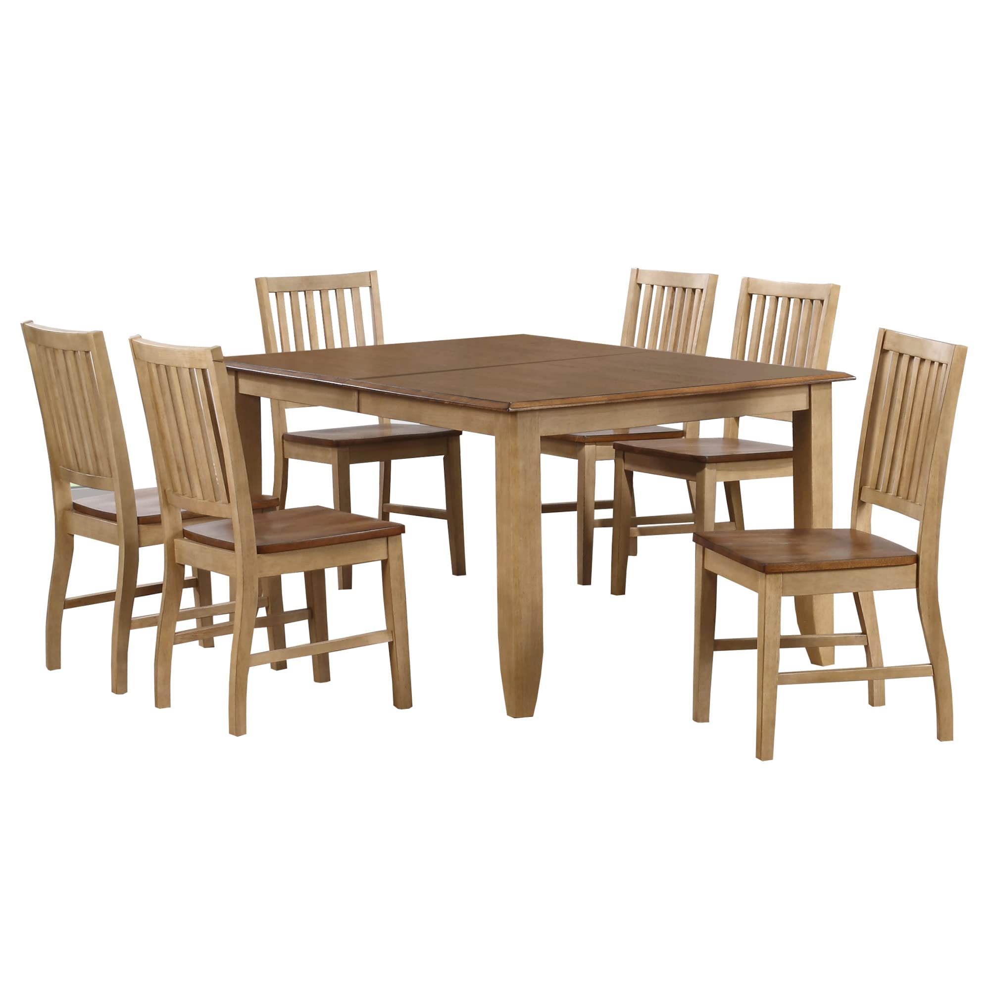 Sunset Trading Brook 7 Piece 72 Rectangular Extendable Table Dining Set | Seats 8"