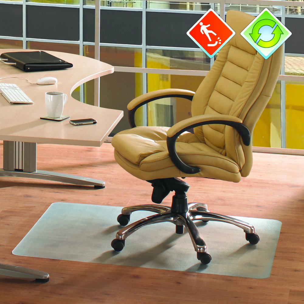Floortex Ecotex Recycled Rectangular Chair Mat With Anti-Slip Backing For Hard Floors - 30 X 48, (Fceco3048Aep)