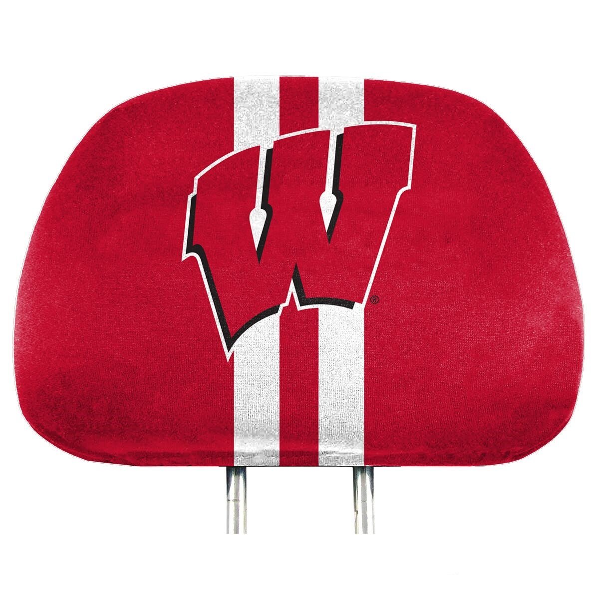 Fanmats 62081 Wisconsin Badgers Printed Head Rest Cover Set - 2 Pieces