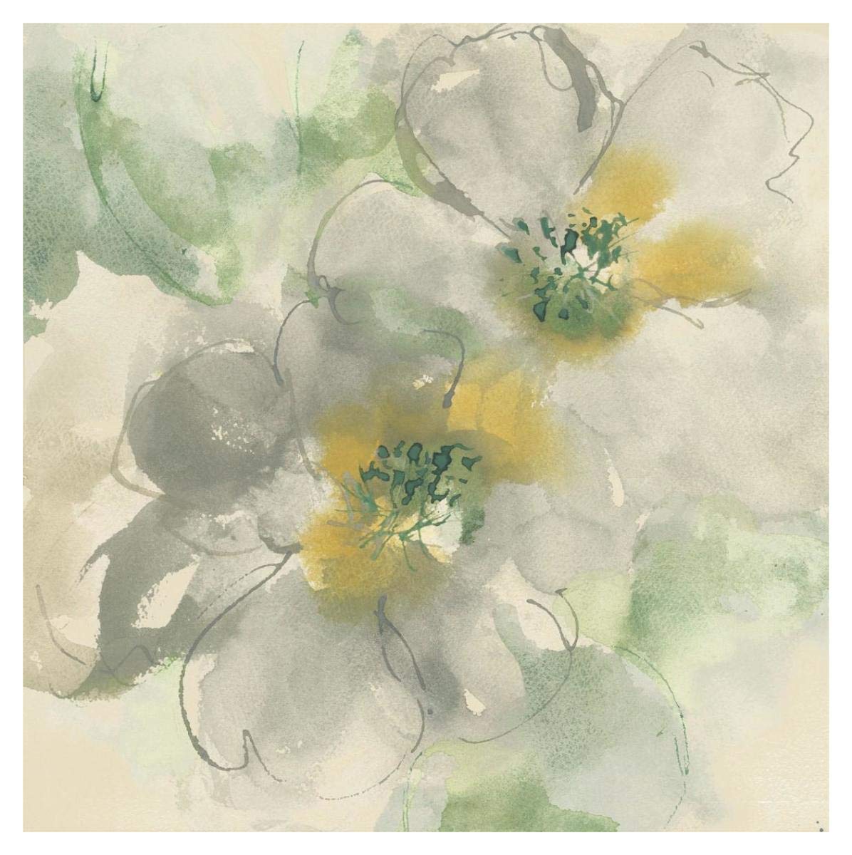 Silver Quince I Teal -Paper Art-38x38”