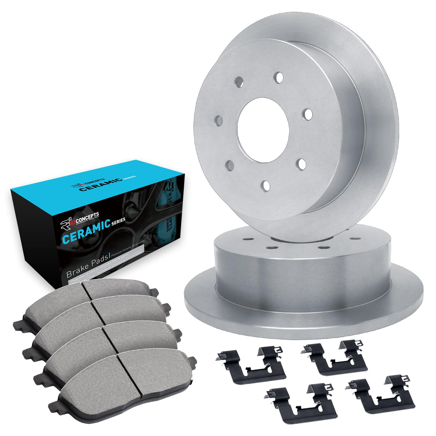 R1 Concepts Disc Brake Rotor Set with Ceramic Pads and Hardware WFWH1-54121