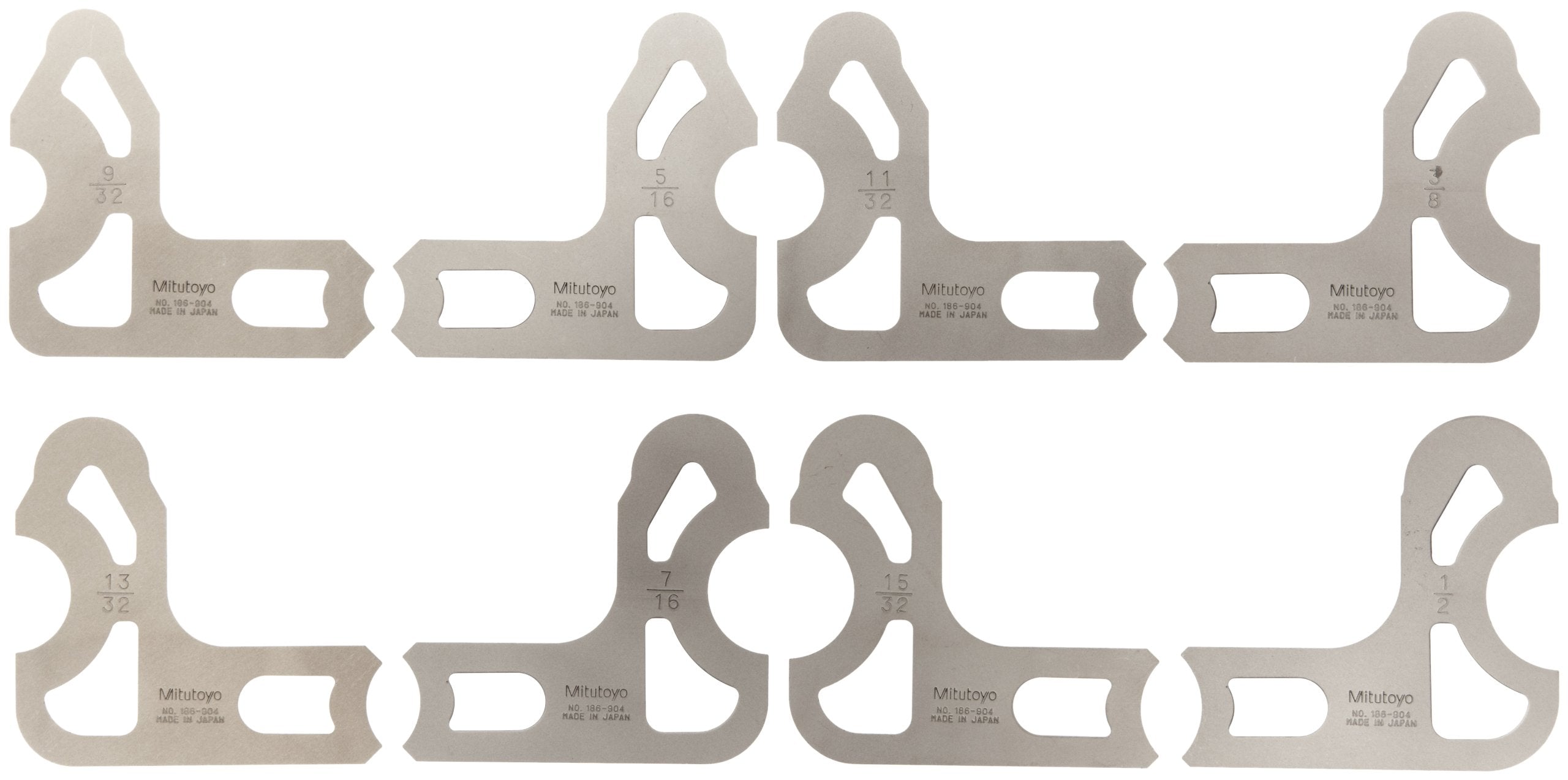 Radius Gage Set, 9/16-1 In, 8 Lvs