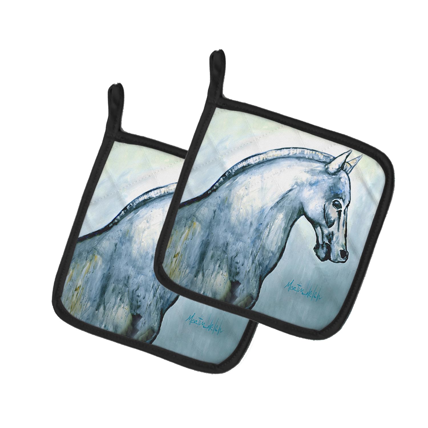 Noble Horse Pair of Pot Holders