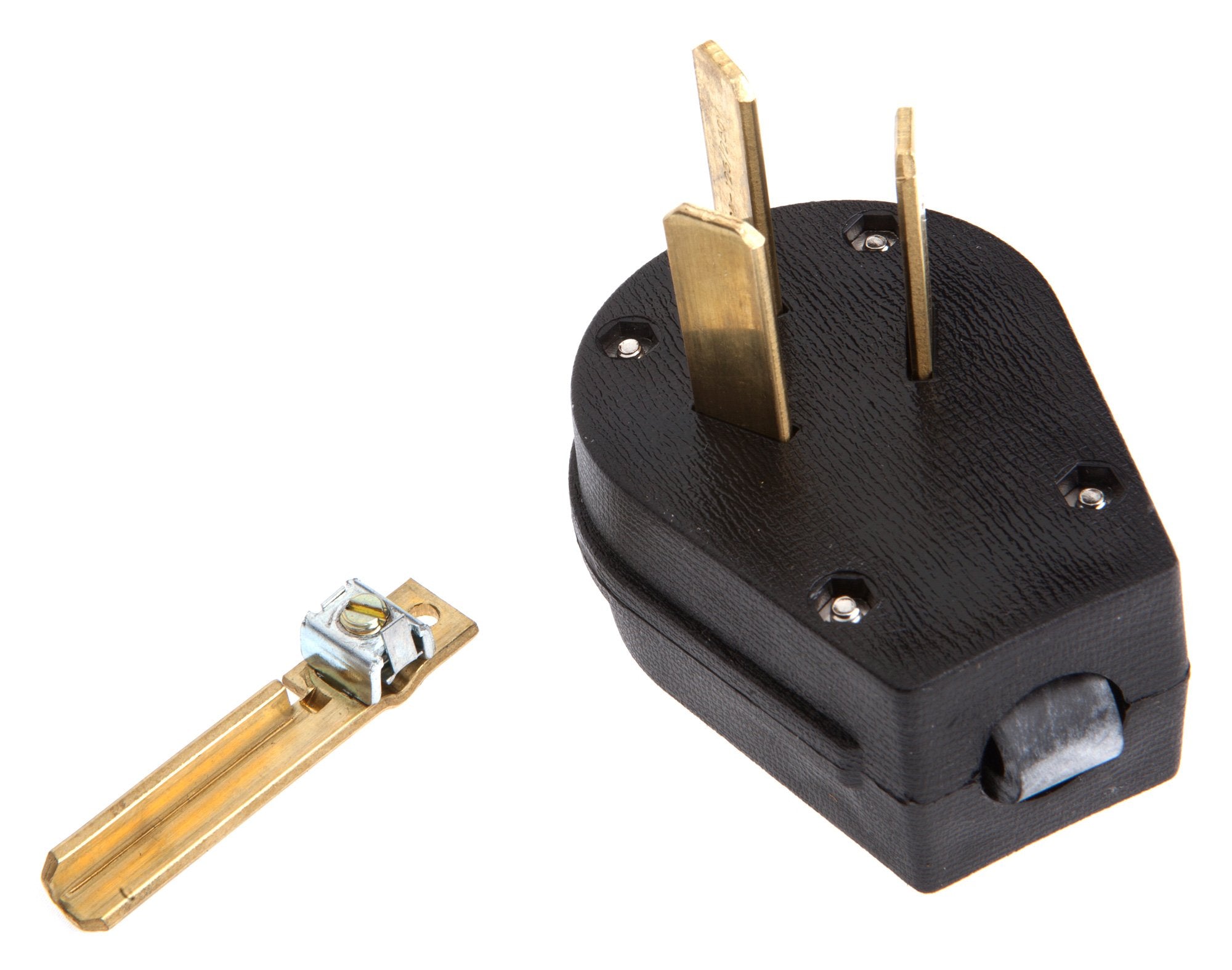 Forney 57601 Male Electrical Plug, Crowfoot Type, Nema 10-30 10-50 , Black