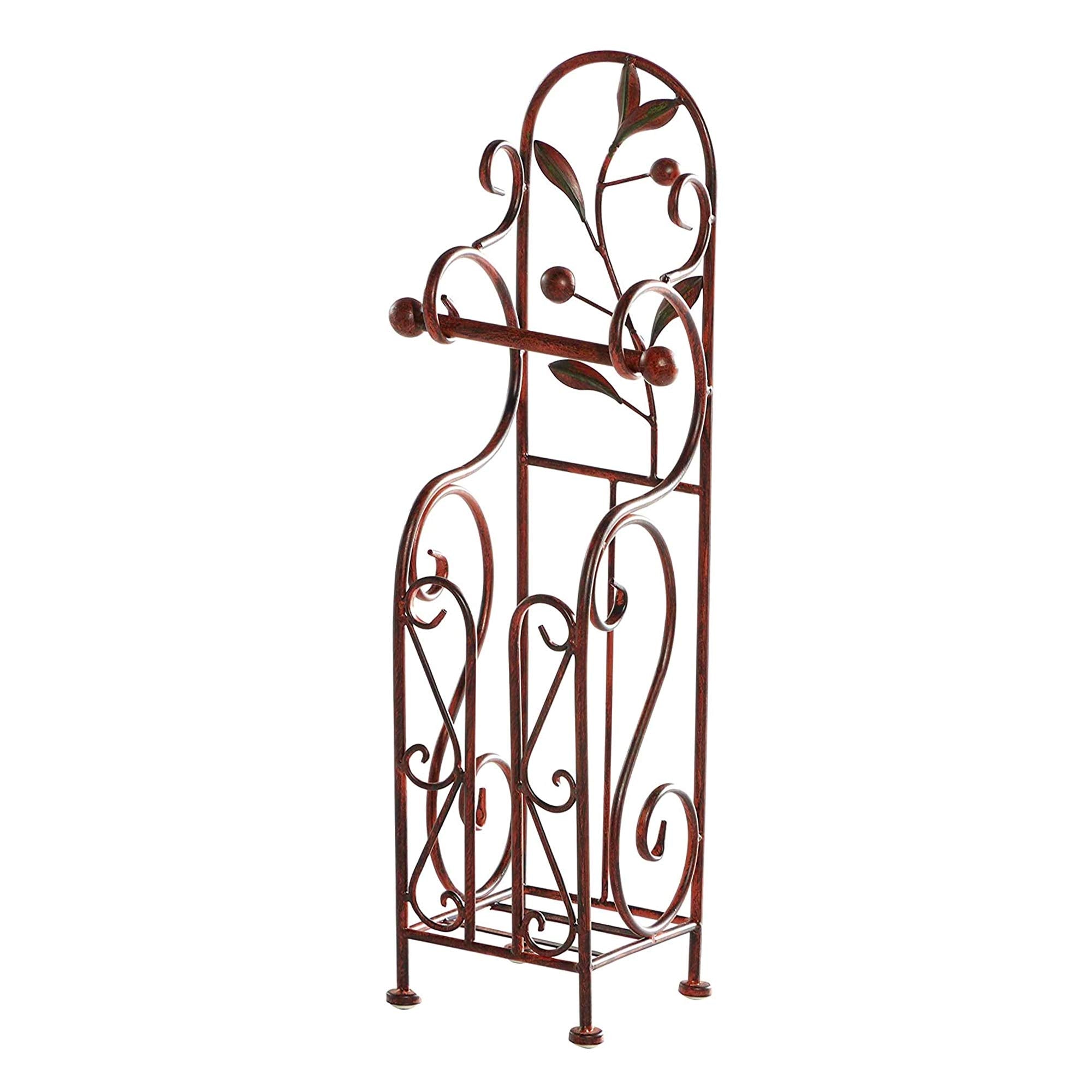 Noe Benzara Classic Free standing Metal Toilet Paper Holder, Bronze