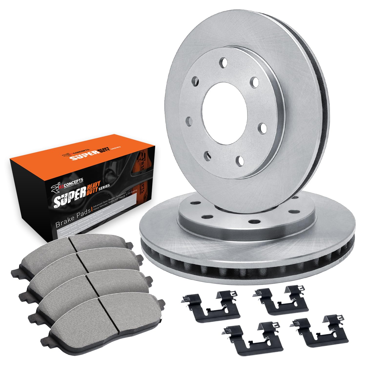 R1 Concepts Disc Brake Rotor Set with Super Duty Pads and Hardware WFXH1-99672