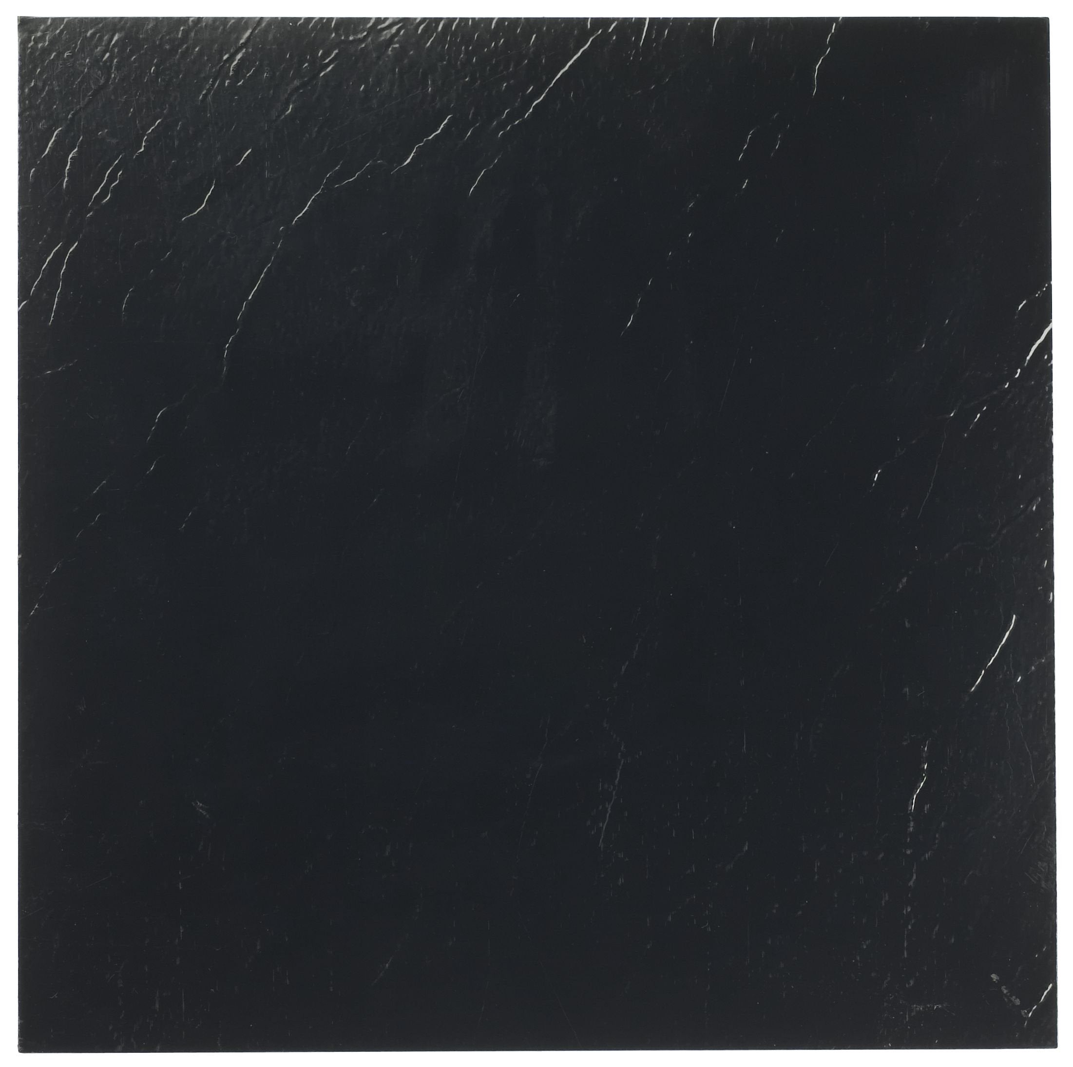 NEXUS Black 12 Inch x 12 Inch Self Adhesive Vinyl Floor Tile #101 - 20 Tiles