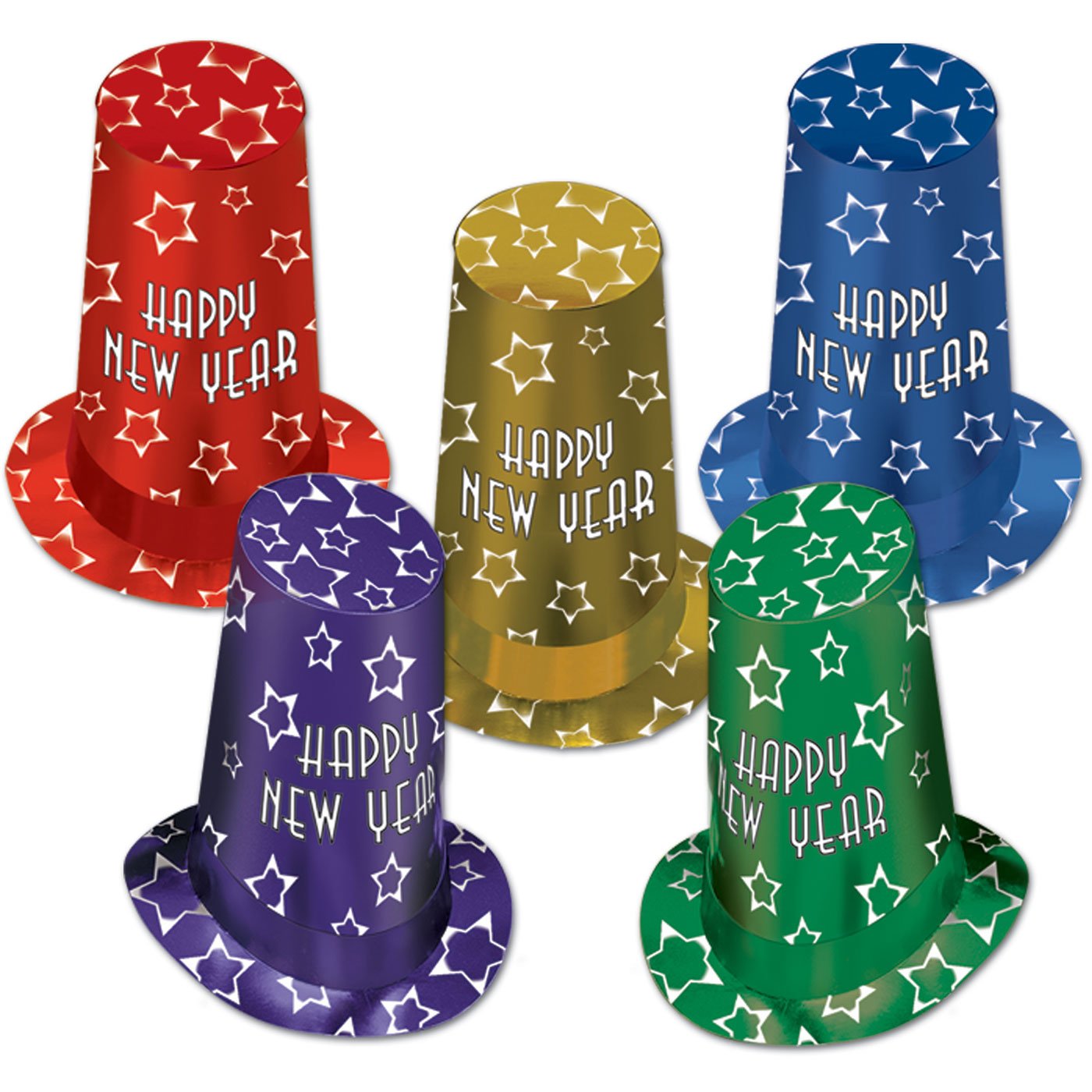 New Year Super Hi-Hats (Pack of 10)