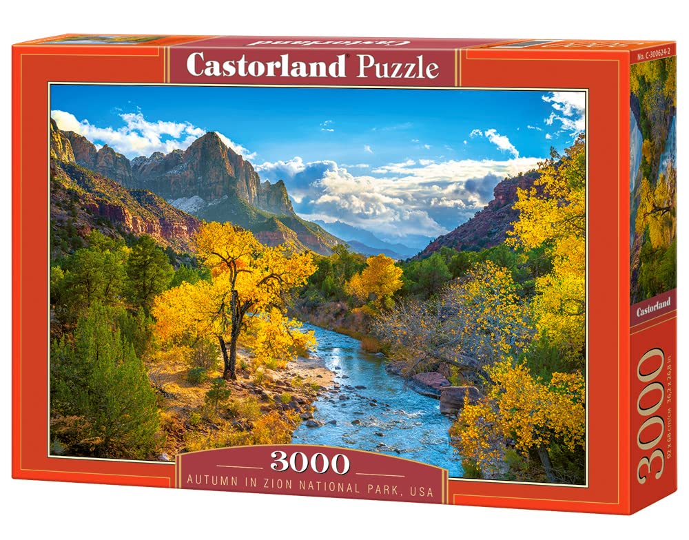 Bridge Toys - Castorland, 3000 Piece Jigsaw Puzzles, Autumn in Zion National Park