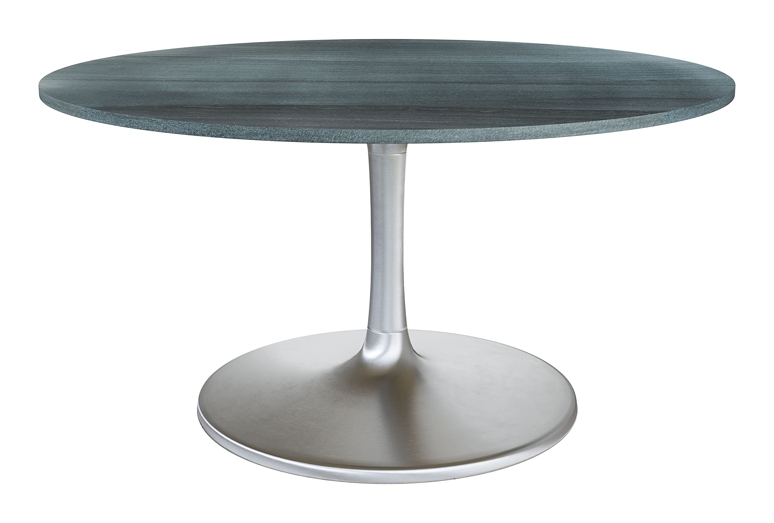 Zuo Modern Metropolis Dining Table, Black, Silver