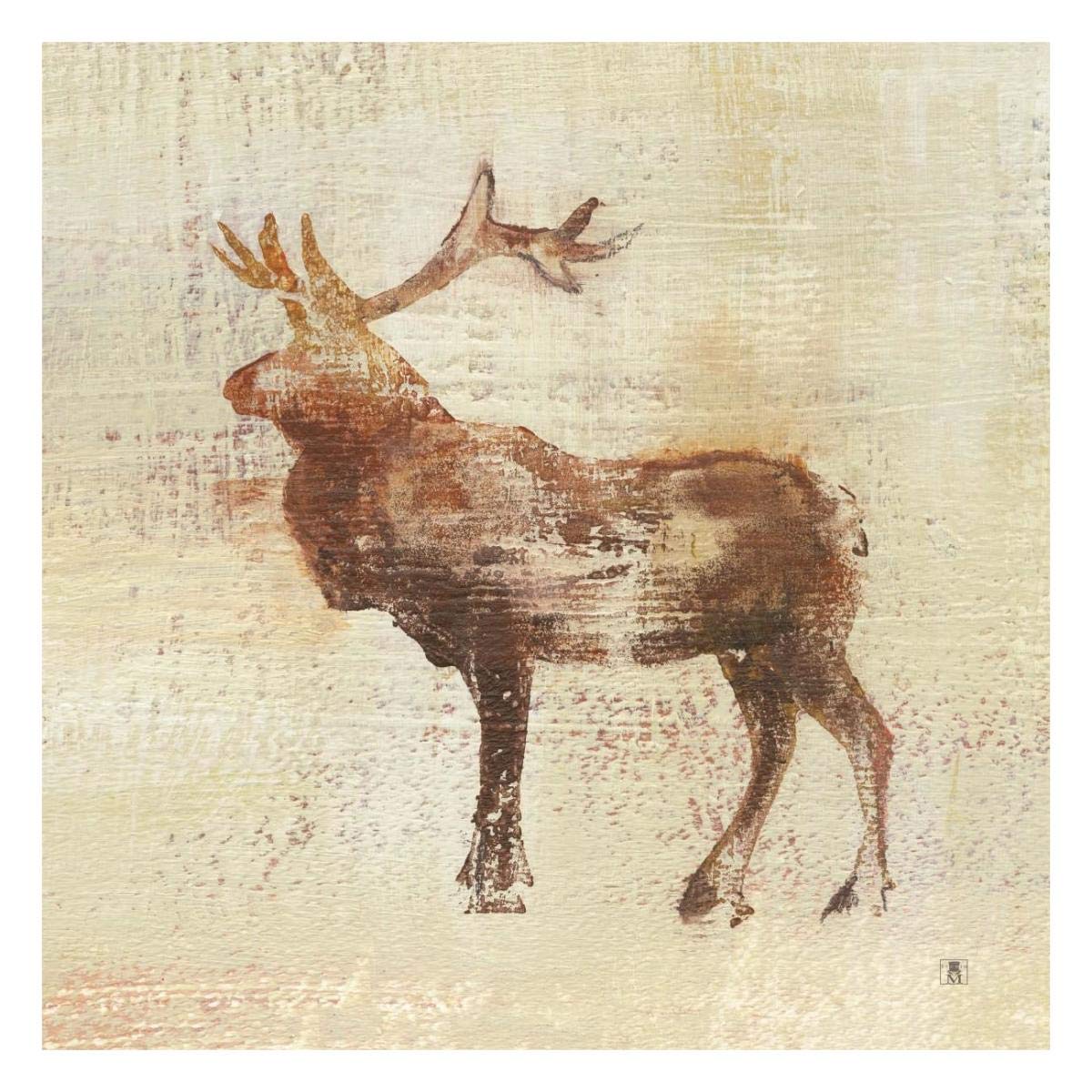 Elk Study -Paper Art-26x26”