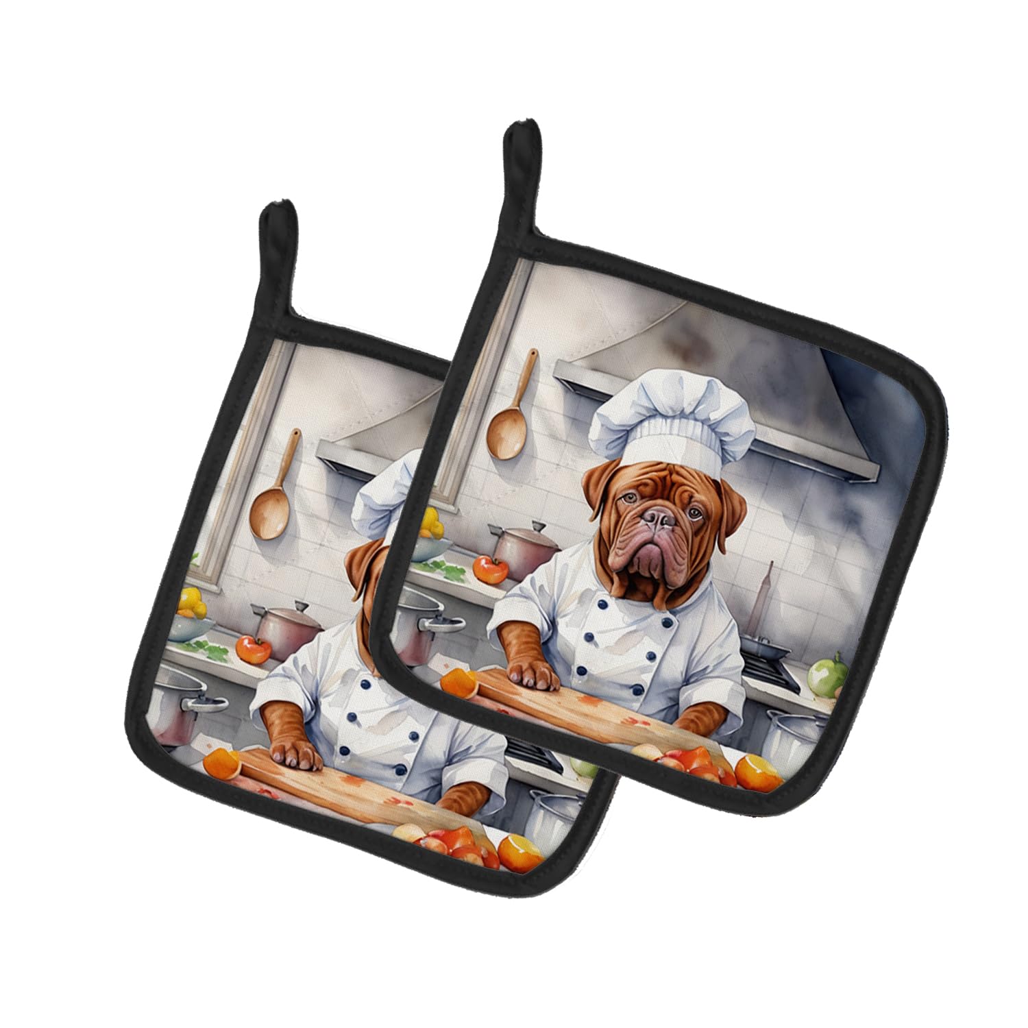 Dogue de Bordeaux The Chef Pair of Pot Holders
