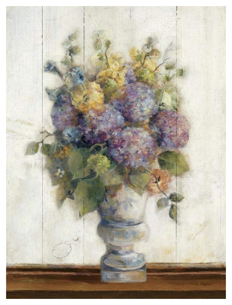 Dreamy Hydrangea I on Birch -Paper Art-38x50”