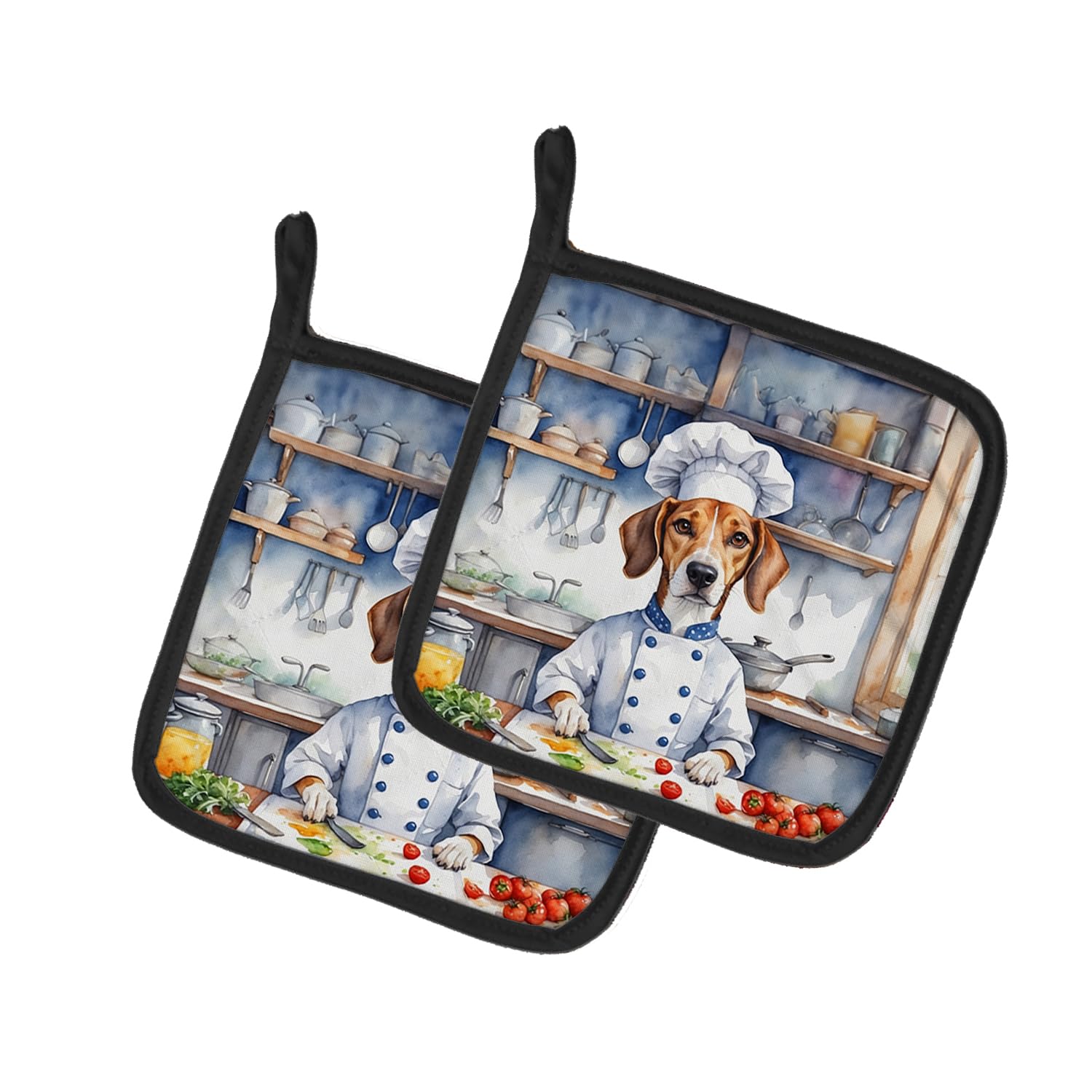American Foxhound The Chef Pair of Pot Holders