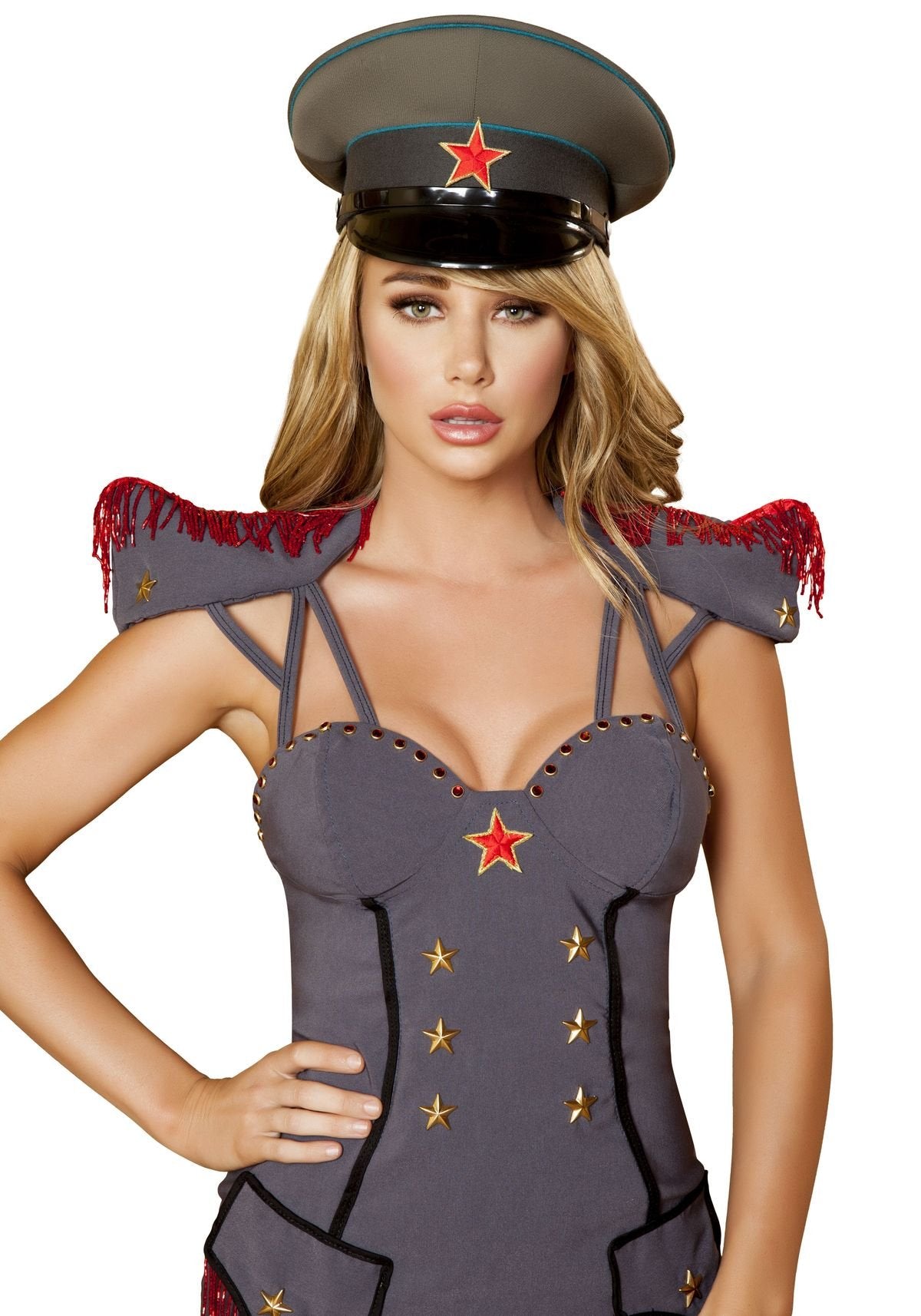 H4385 Military Hat - As Shown / One Size