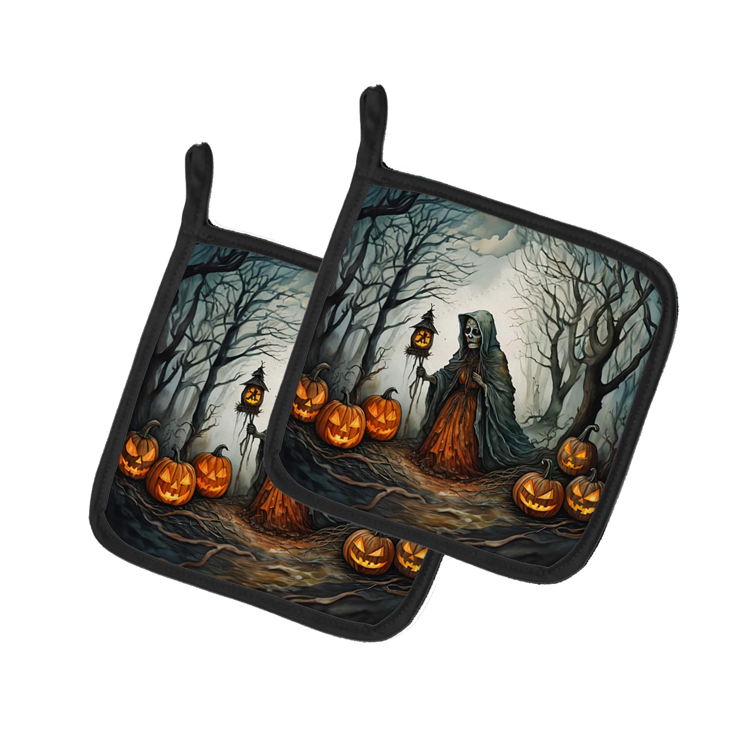 The Weeping Woman Spooky Halloween Pair of Pot Holders