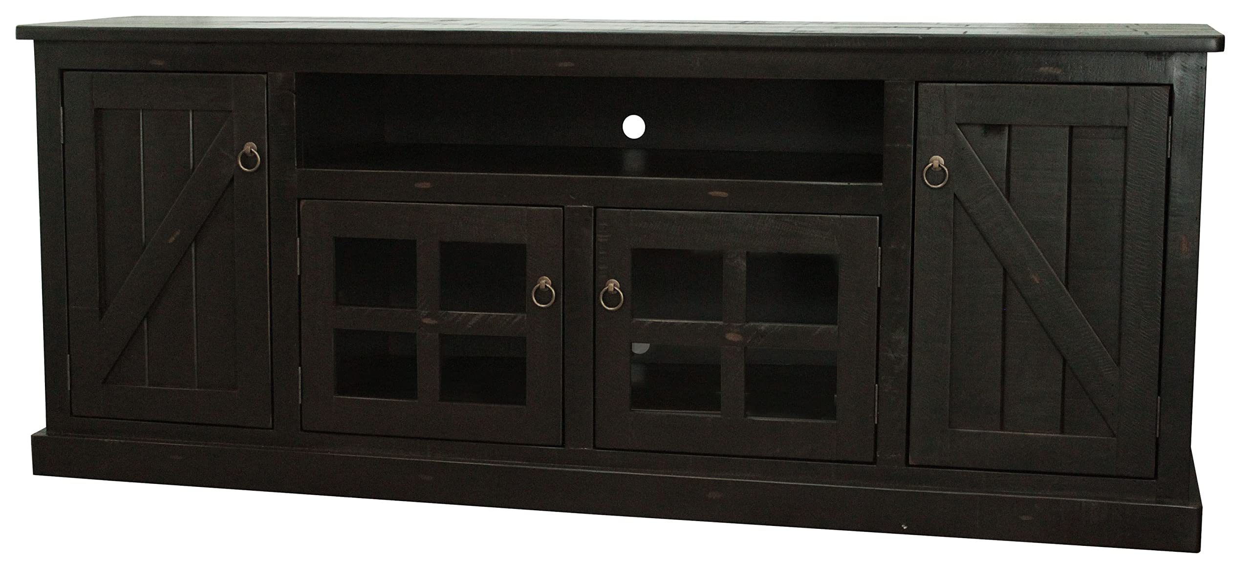 Rustic 82 TV Stand in Rustic Antique Black