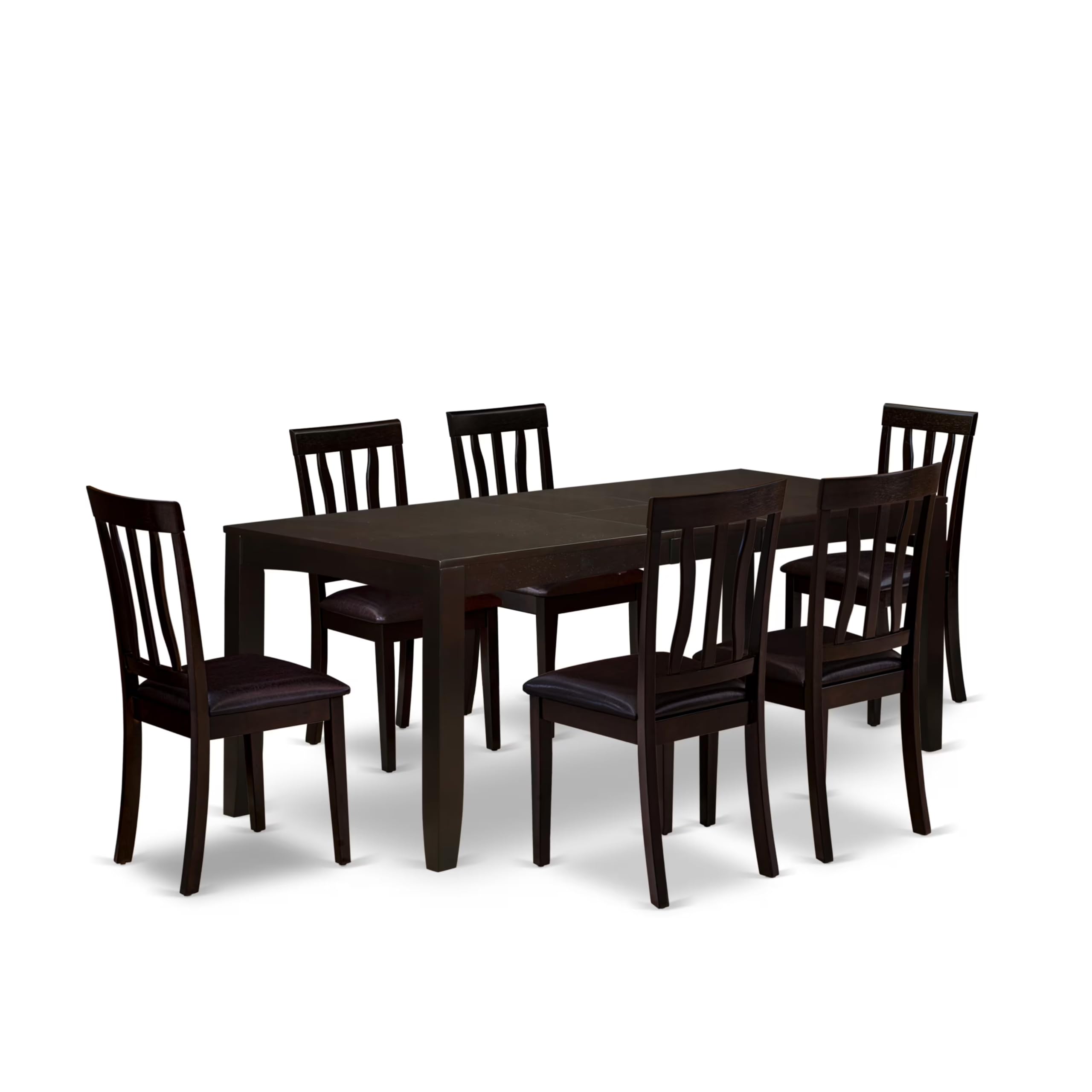 7  PC  Dining  room  set-Dining  Table  with  Leaf  and  6  Dining  Chairs