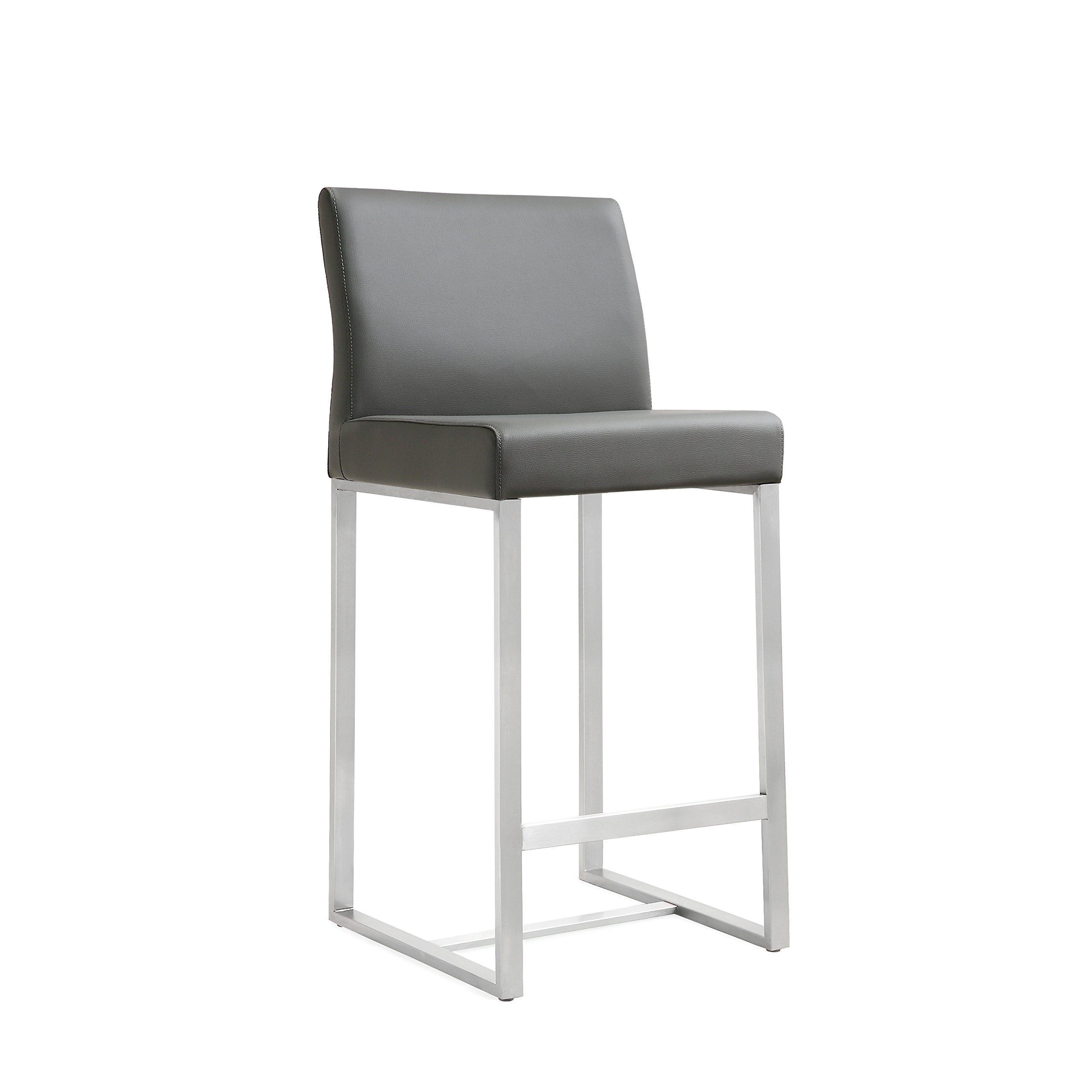 Denmark Grey Steel Counter Stool Set Of 2
