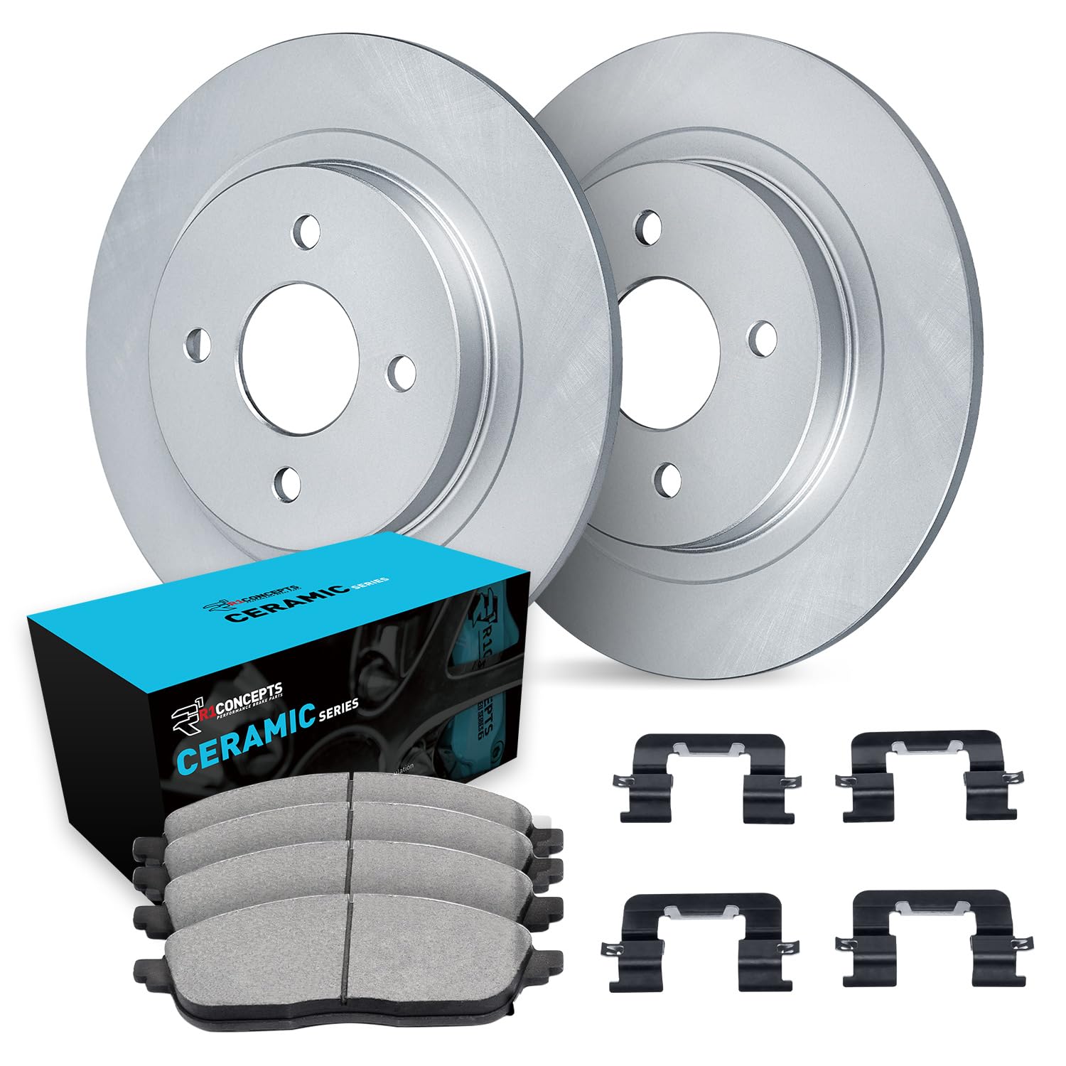 R1 Concepts Carbon Coated Disc Brake Rotor Set with Ceramic Pads and Hardware WDWH1-03004