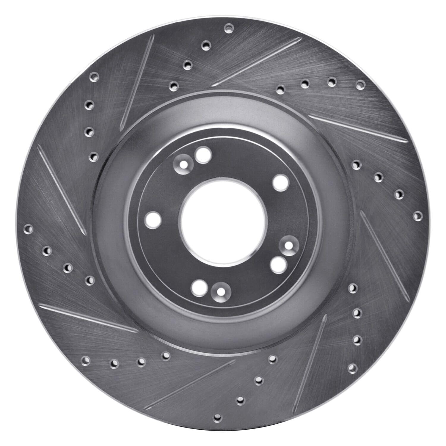 R1 Concepts Brake Rotor Drilled and Slotted Silver EDZ-03036L