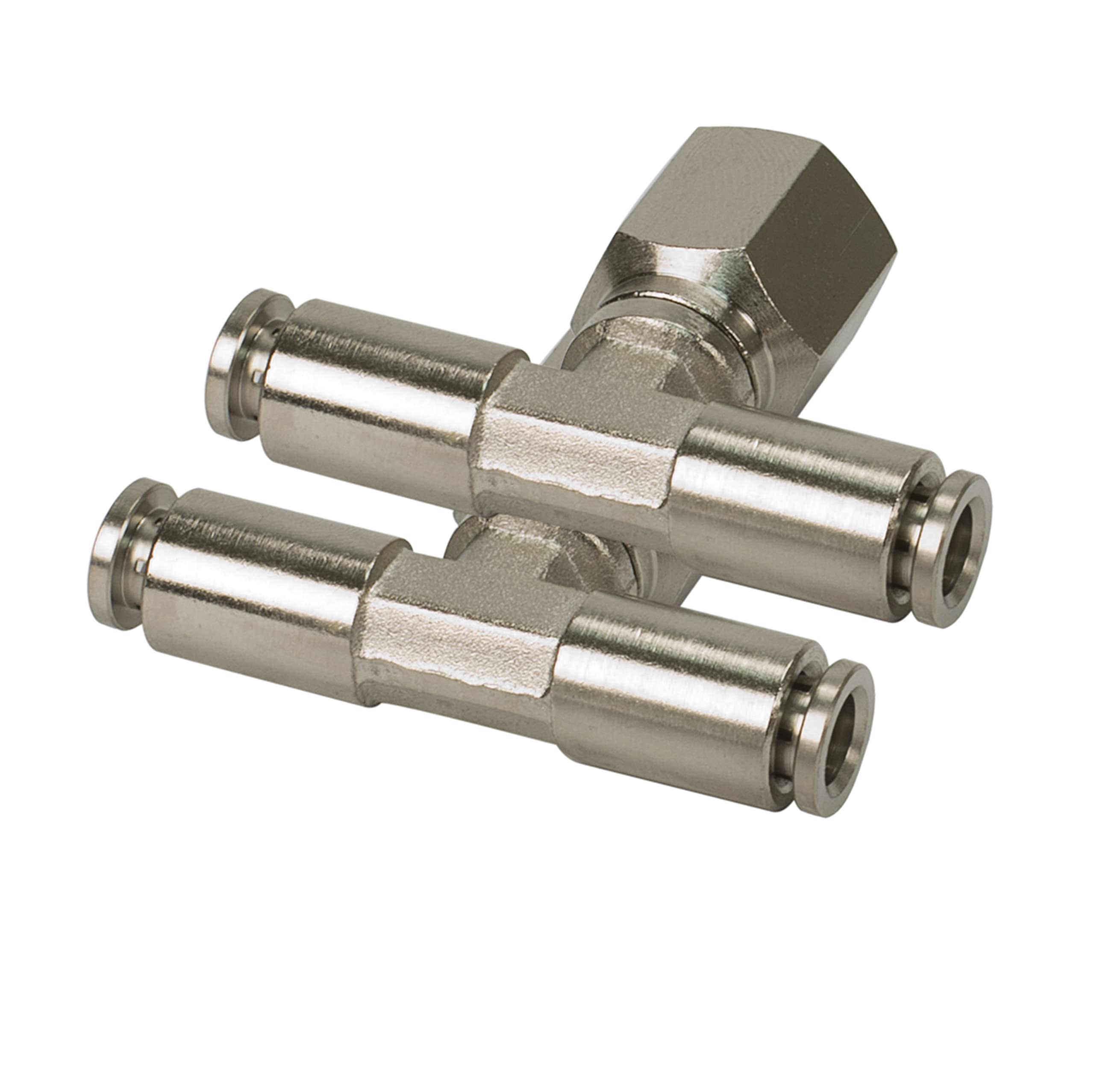 1/4 NPT(F) 1/4″ to 1/4″ Swivel T-Fitting (2 pcs) DOT Approved