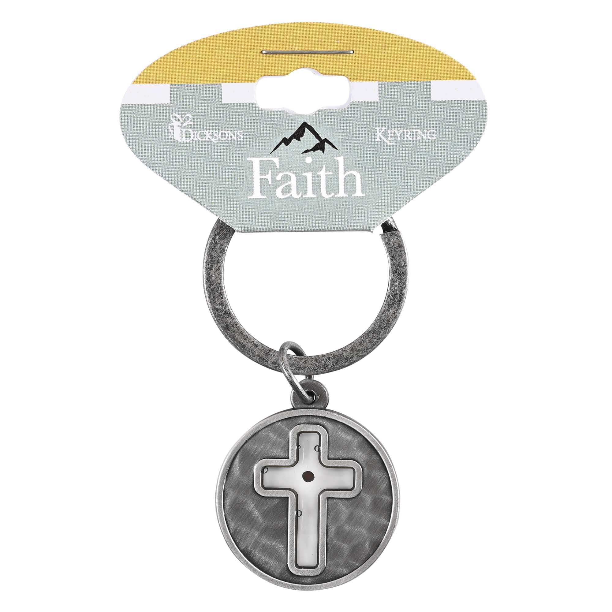 Keyring Cross Mustard Seed