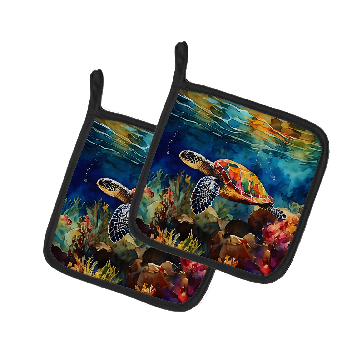 Loggerhead Sea Turtle Pair of Pot Holders